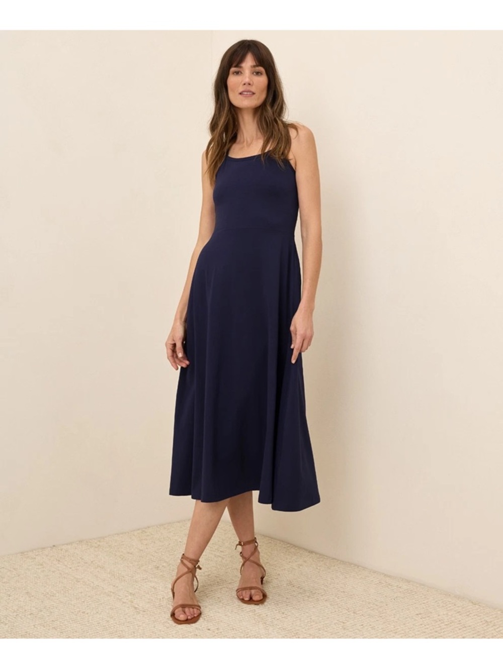 Pact Fit & Flare Midi Dress, Size XS, Eclipse Purple, NWOT never worn